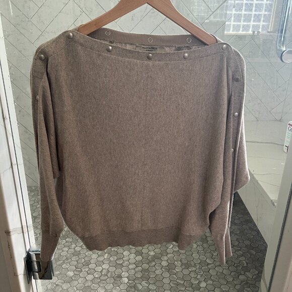 ALLSAINTS Suzie Jumper Snap Sleeve Sweater - Picture 1 of 6
